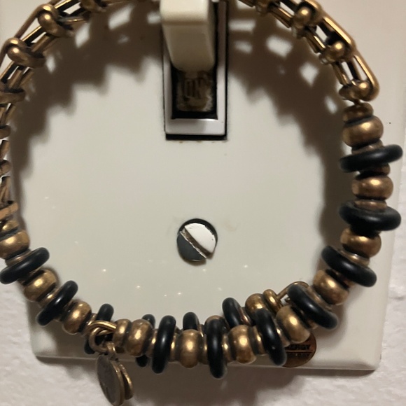 Alex an Ani vintage 66 gold with black beads wrap - Picture 2 of 4